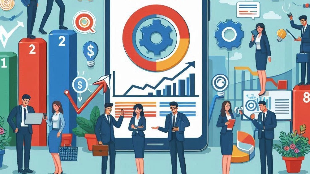 Boosting Customer Engagement with a Multi-Channel Approach A business owner engaging with customers through digital and print media