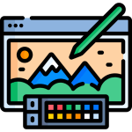 Creative development icon showcasing Advantage Interactive’s ability to craft compelling ad creatives for maximum audience engagement.