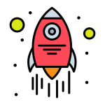 A rocket launching into the sky, representing Advantage Interactive’s ability to accelerate business growth through strategic marketing.